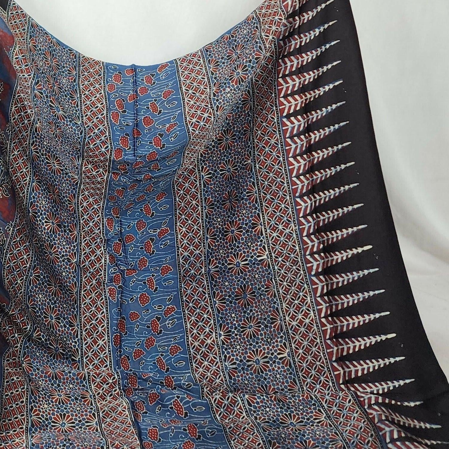 Ajrakh Saree - Aaloka