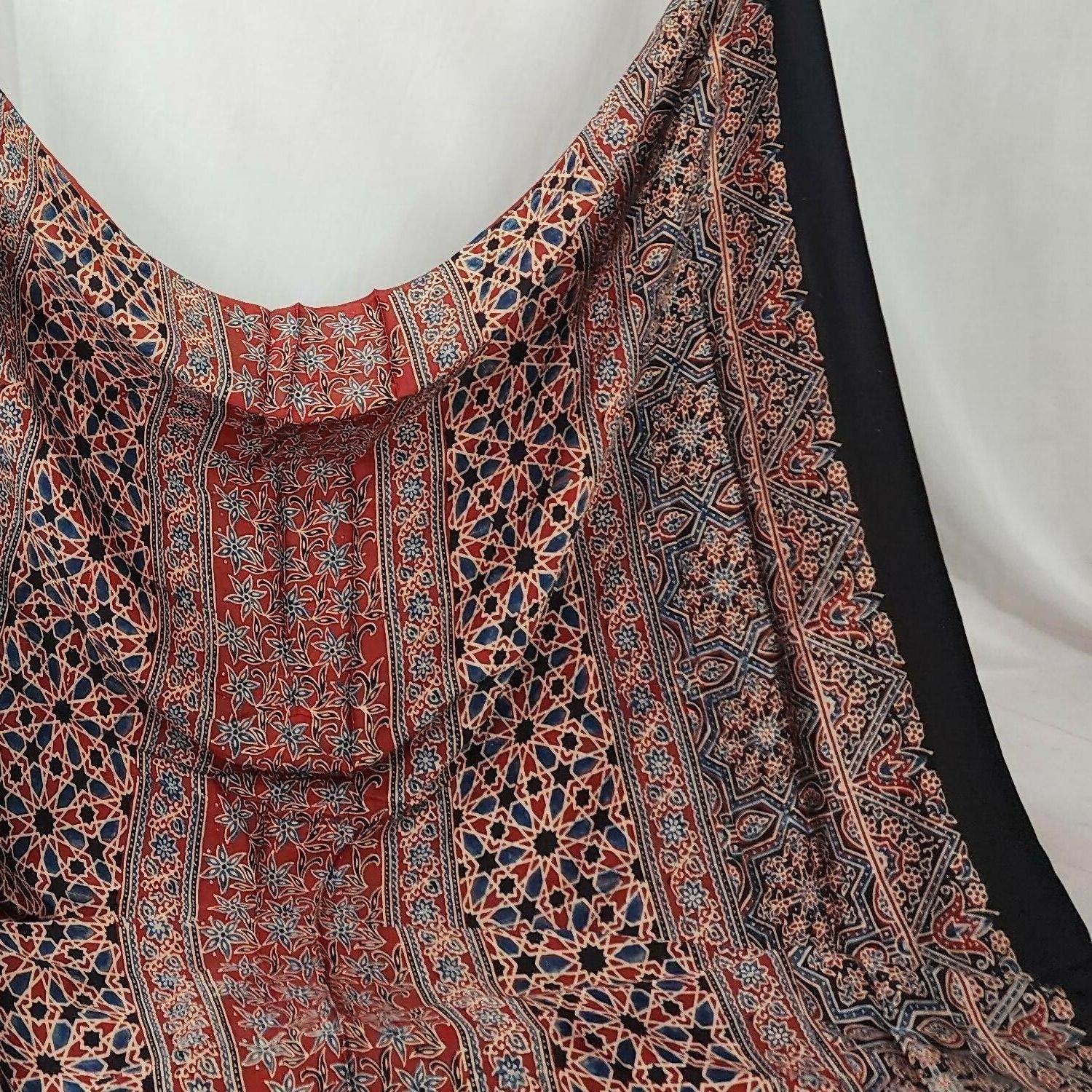 Ajrakh Saree - Kusuma