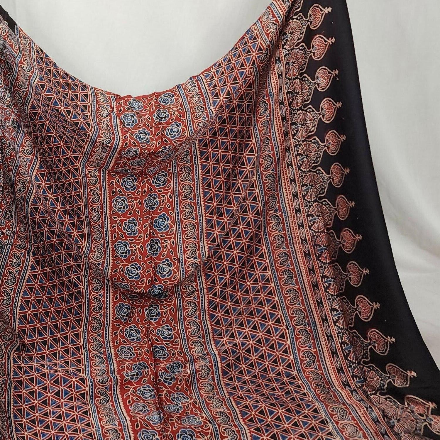 Ajrakh Saree - Vilasa