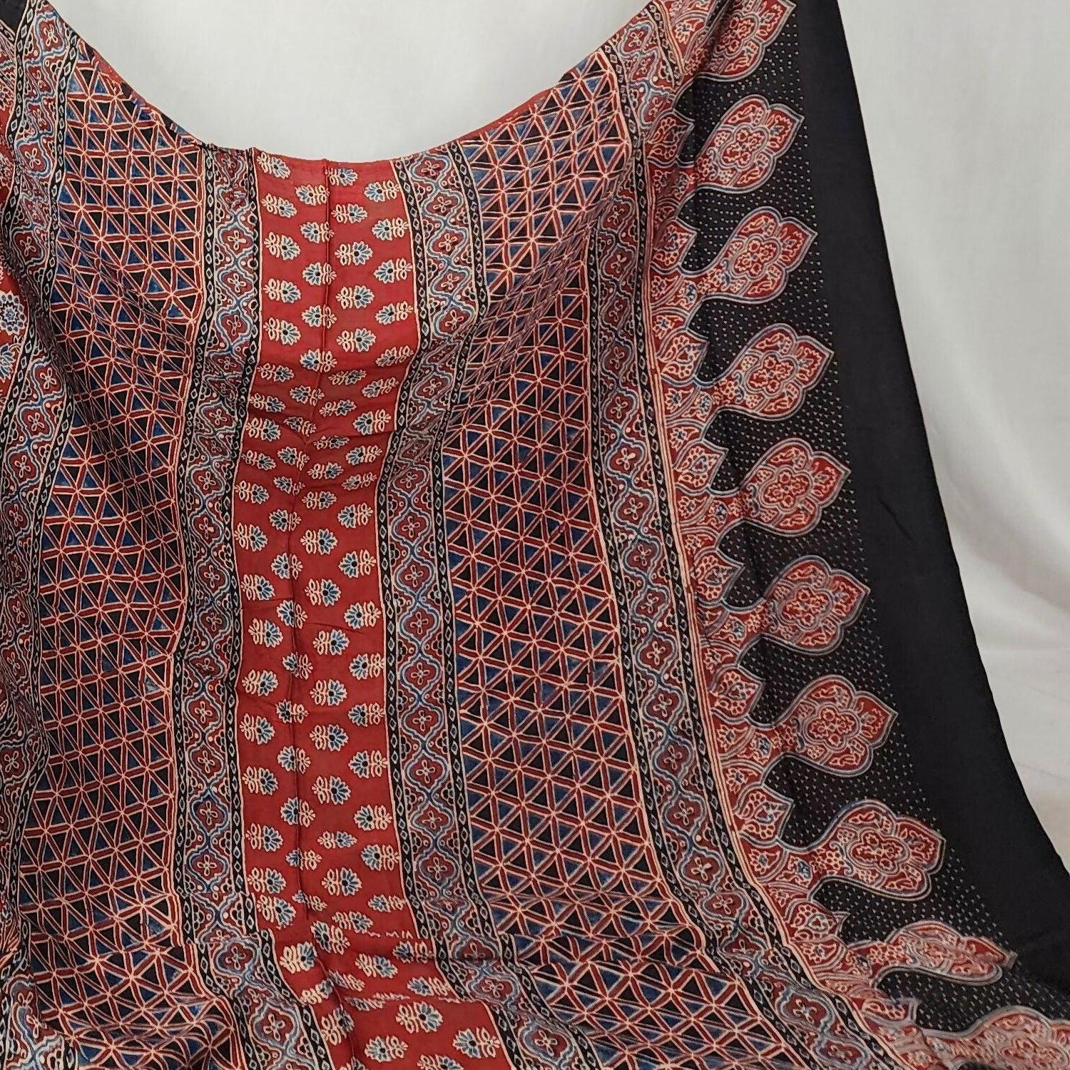 Ajrakh Saree - Nimagna