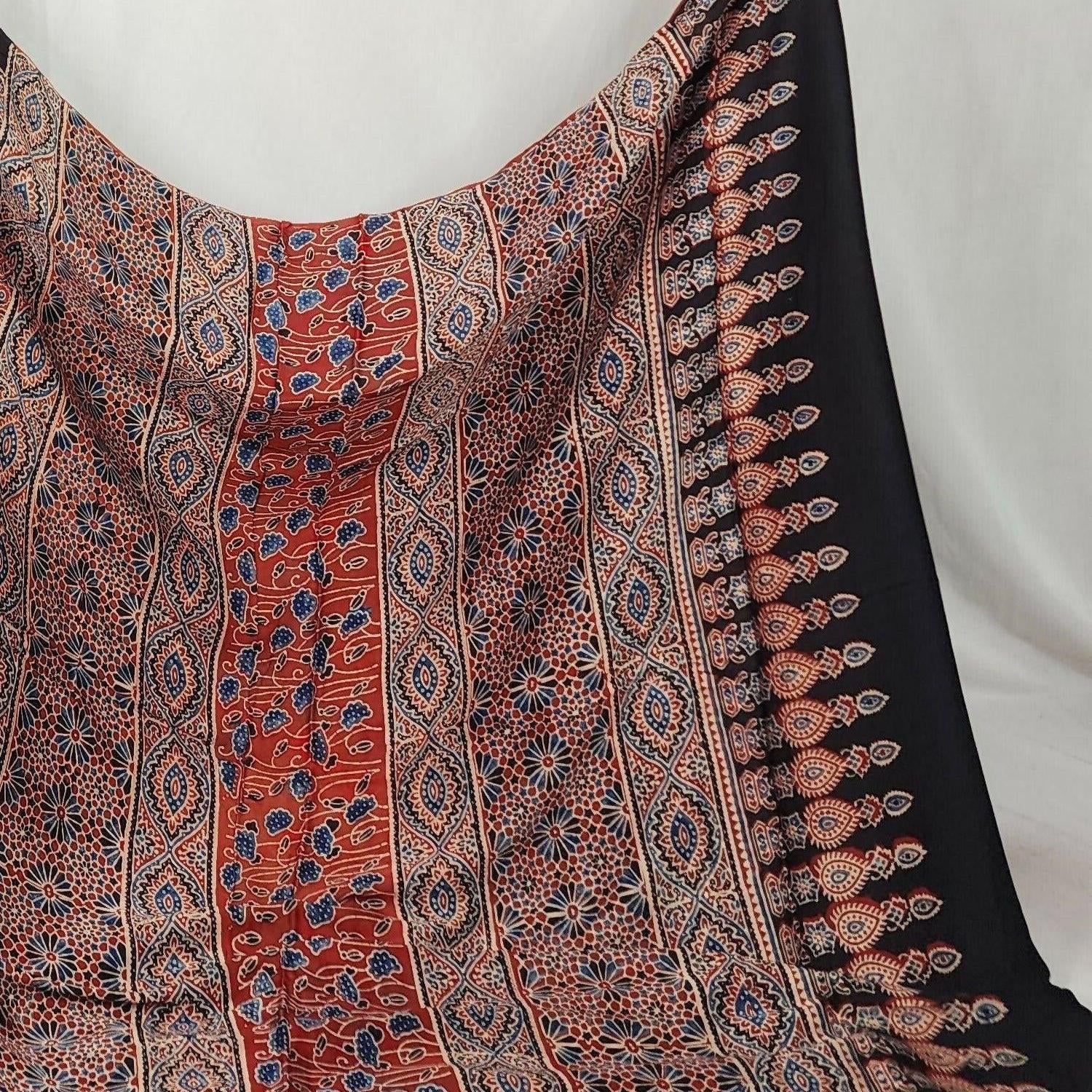 Ajrakh Saree - Desika