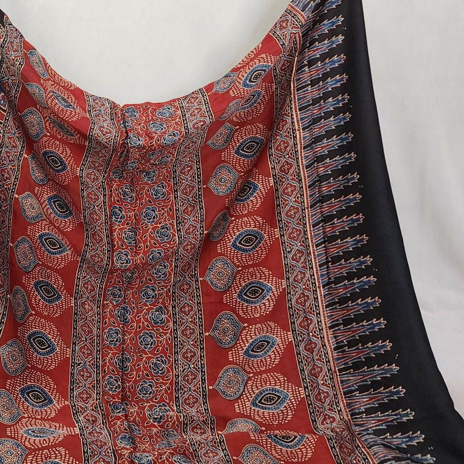 Ajrakh Saree - Kalika