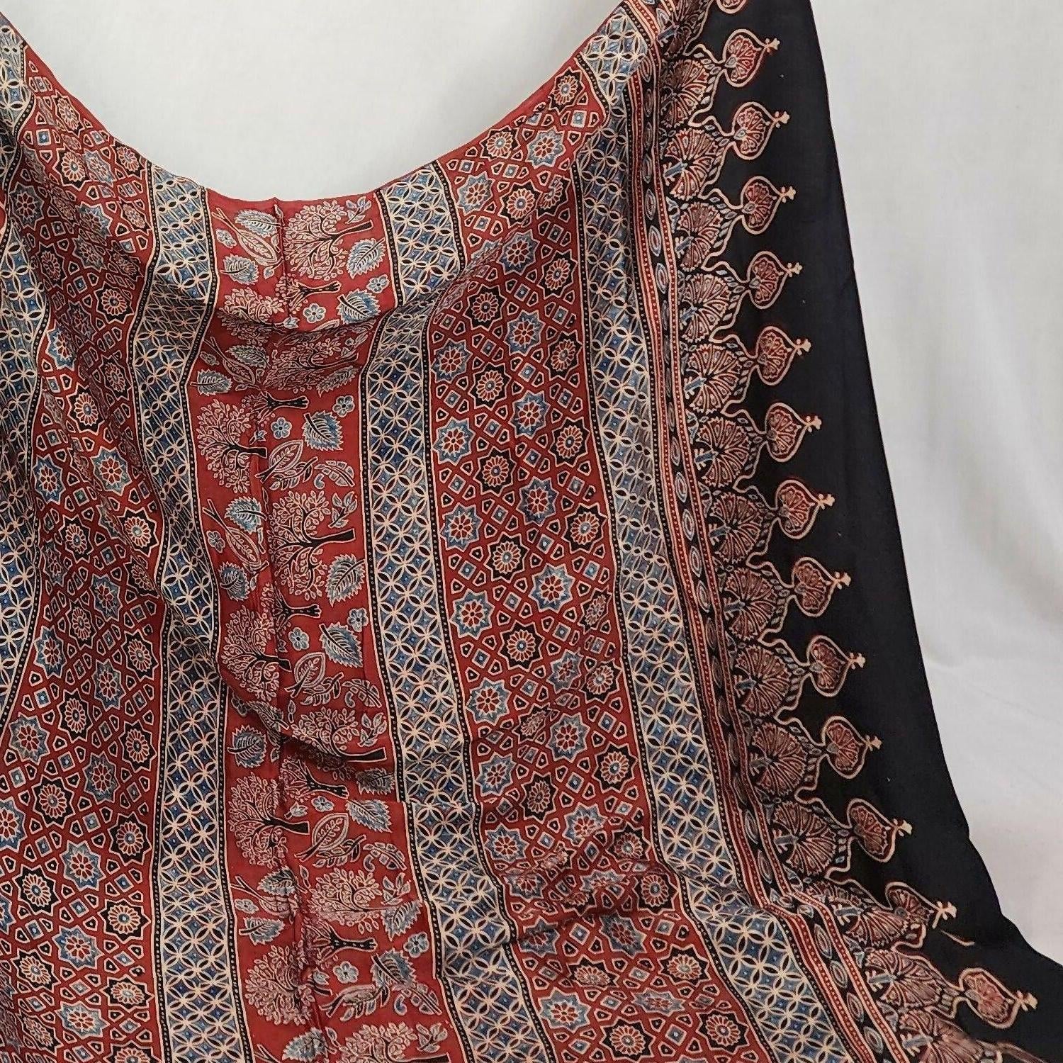 Ajrakh Saree - Vastraa
