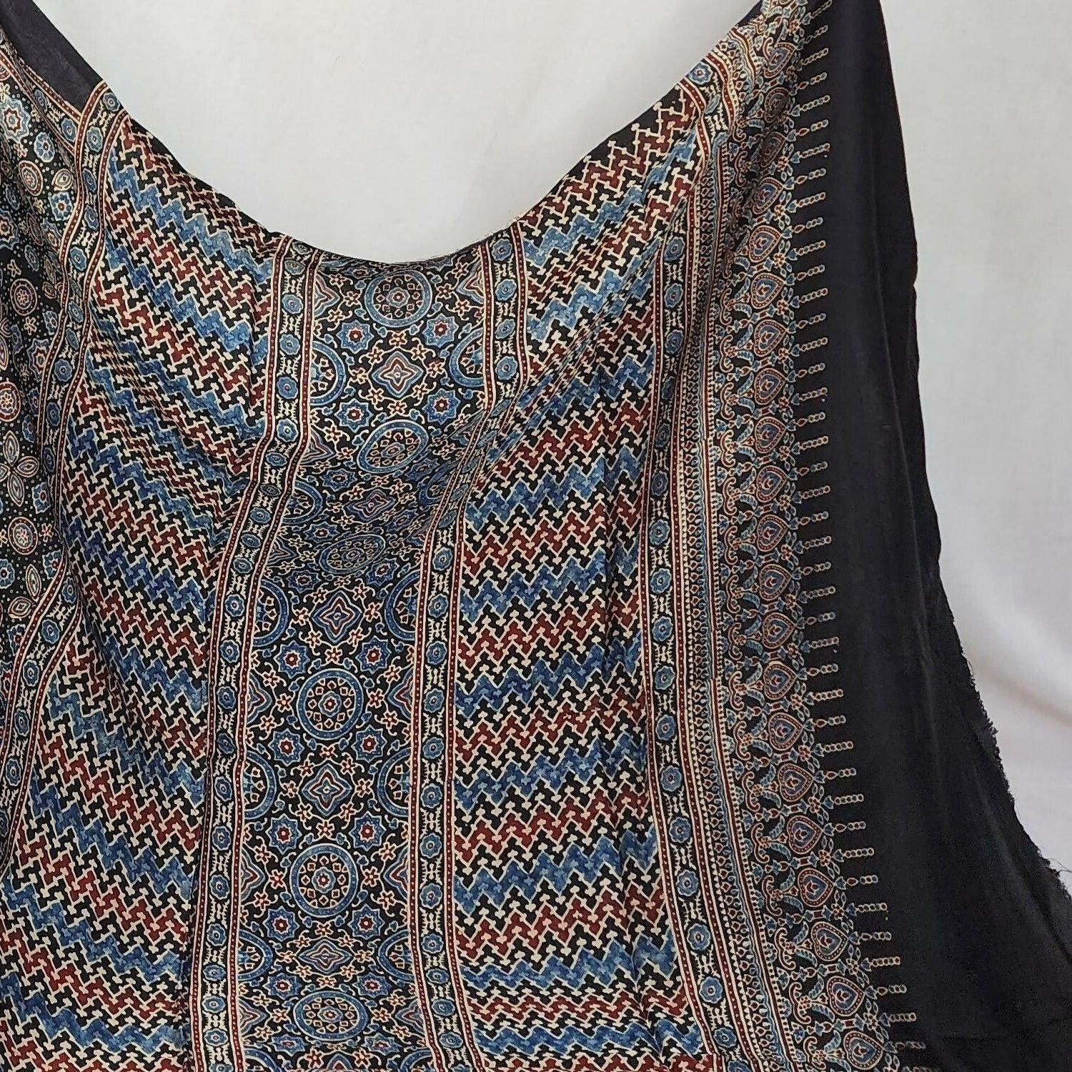 Ajrakh Saree - Dhārā