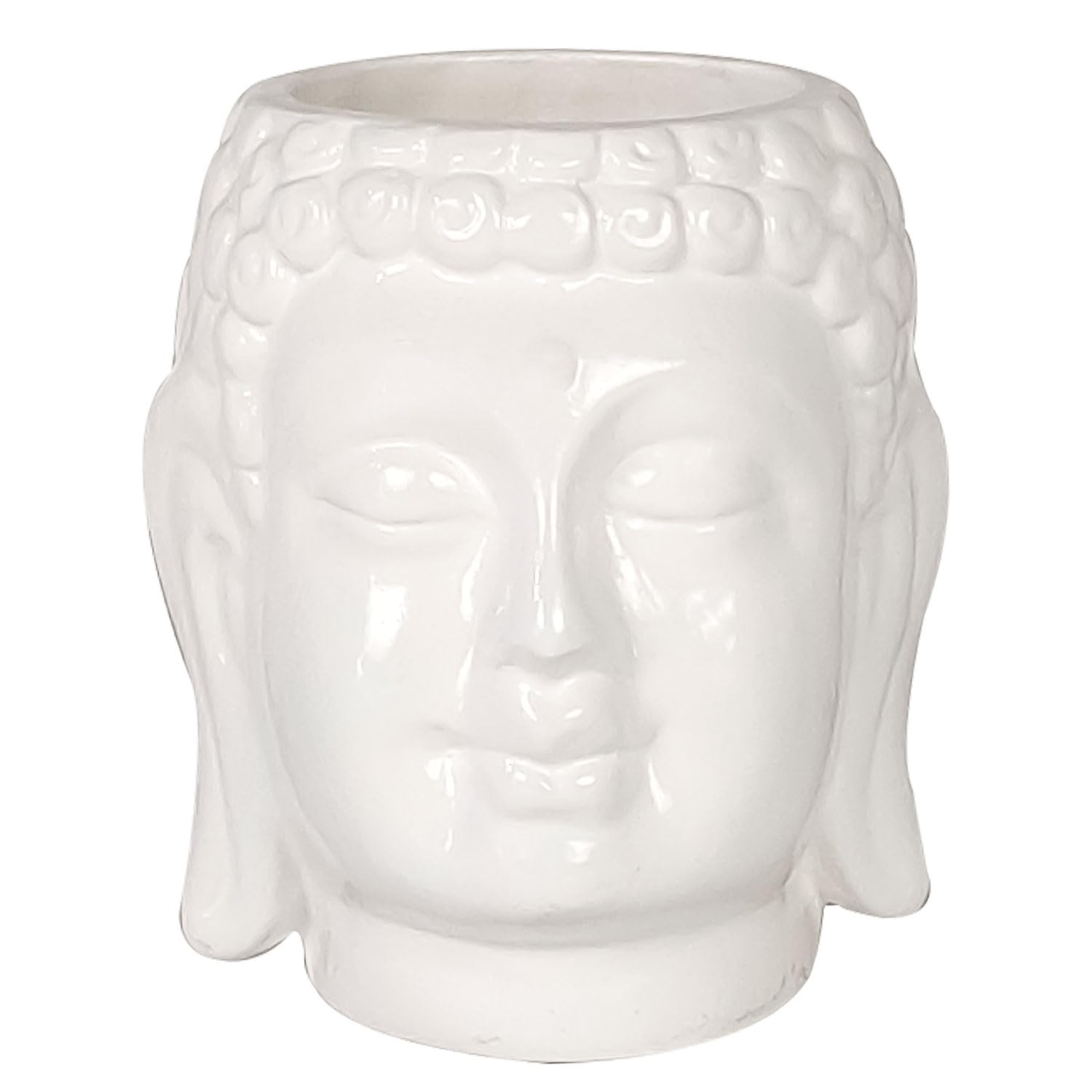 Buddha 6 White Ceramic Pot