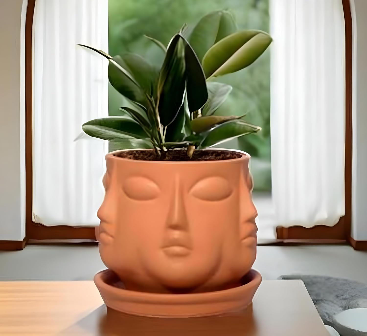 Vivan Ceramic Pot with Saucer Plate