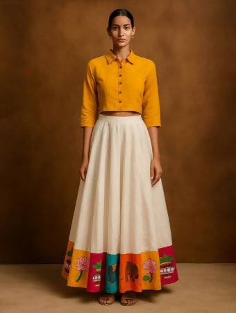 Marigold Kalash Lehenga - Ready to Wear Lehenga & Choli