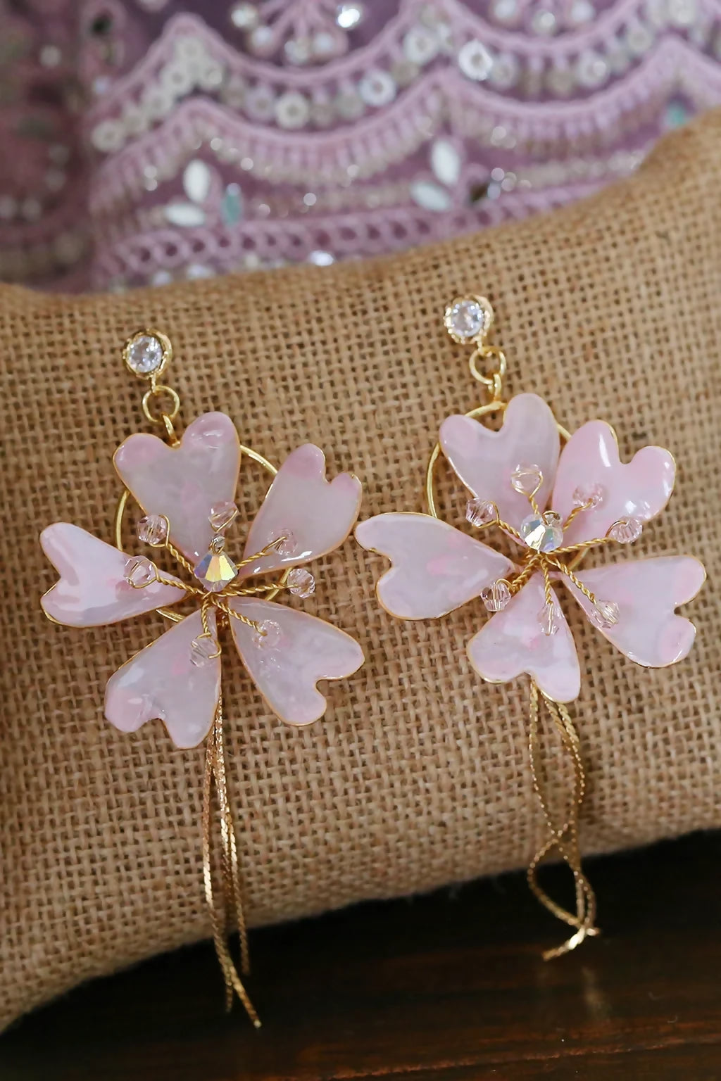 Aveline Bloom – Lightweight Resin Floral Earrings for Brides & Celebrations