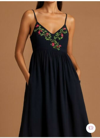 Navy Petal A-Line