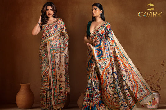 Cavirk’s Madhubani Painting Sarees: A Cultural Gem