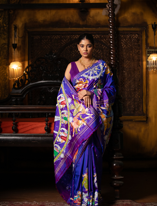 Pattachitra Painting Sarees by Cavirk: Art  Meets Style