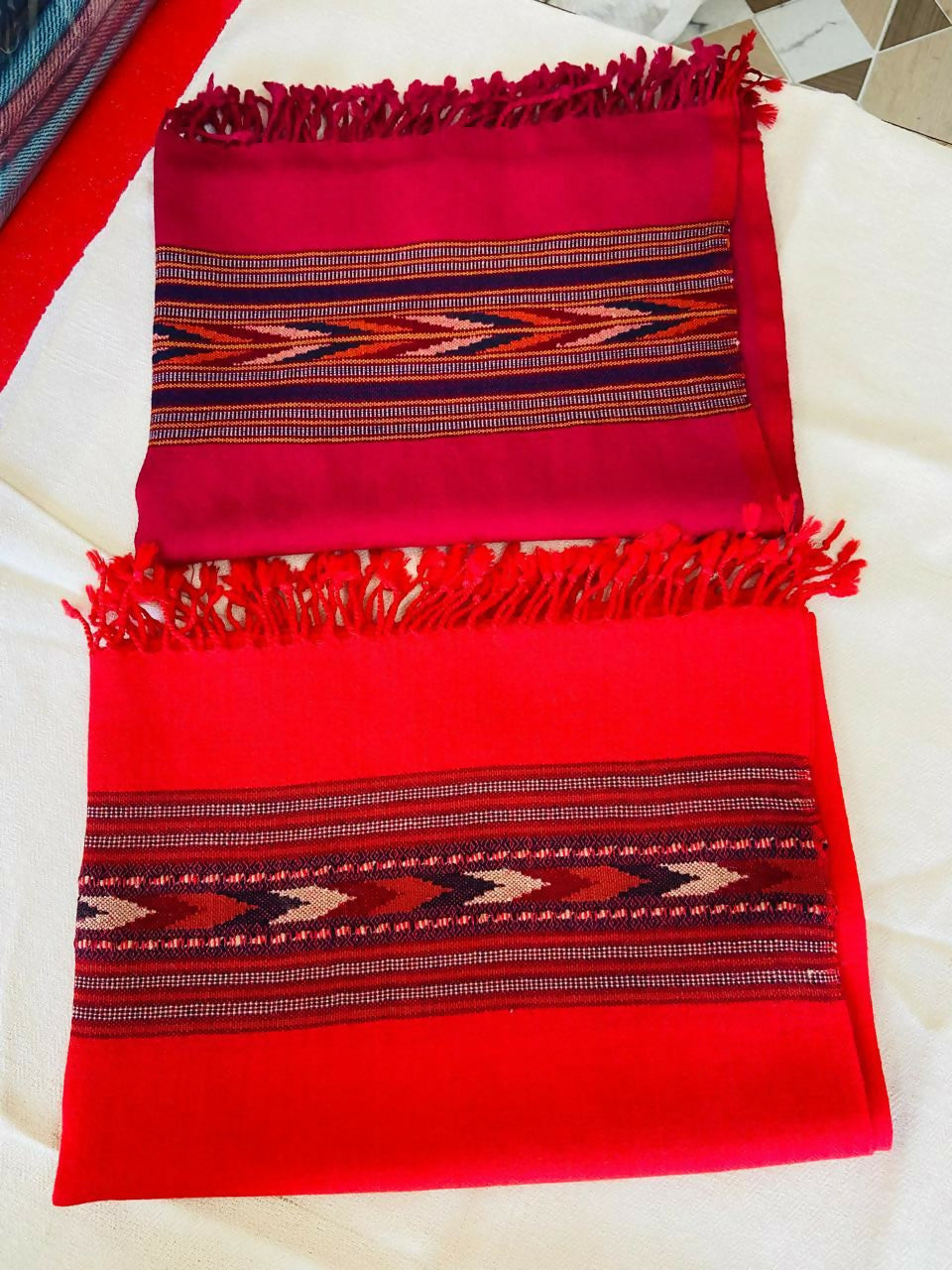Kullu Shawls- Rustic Red Artisan Stole