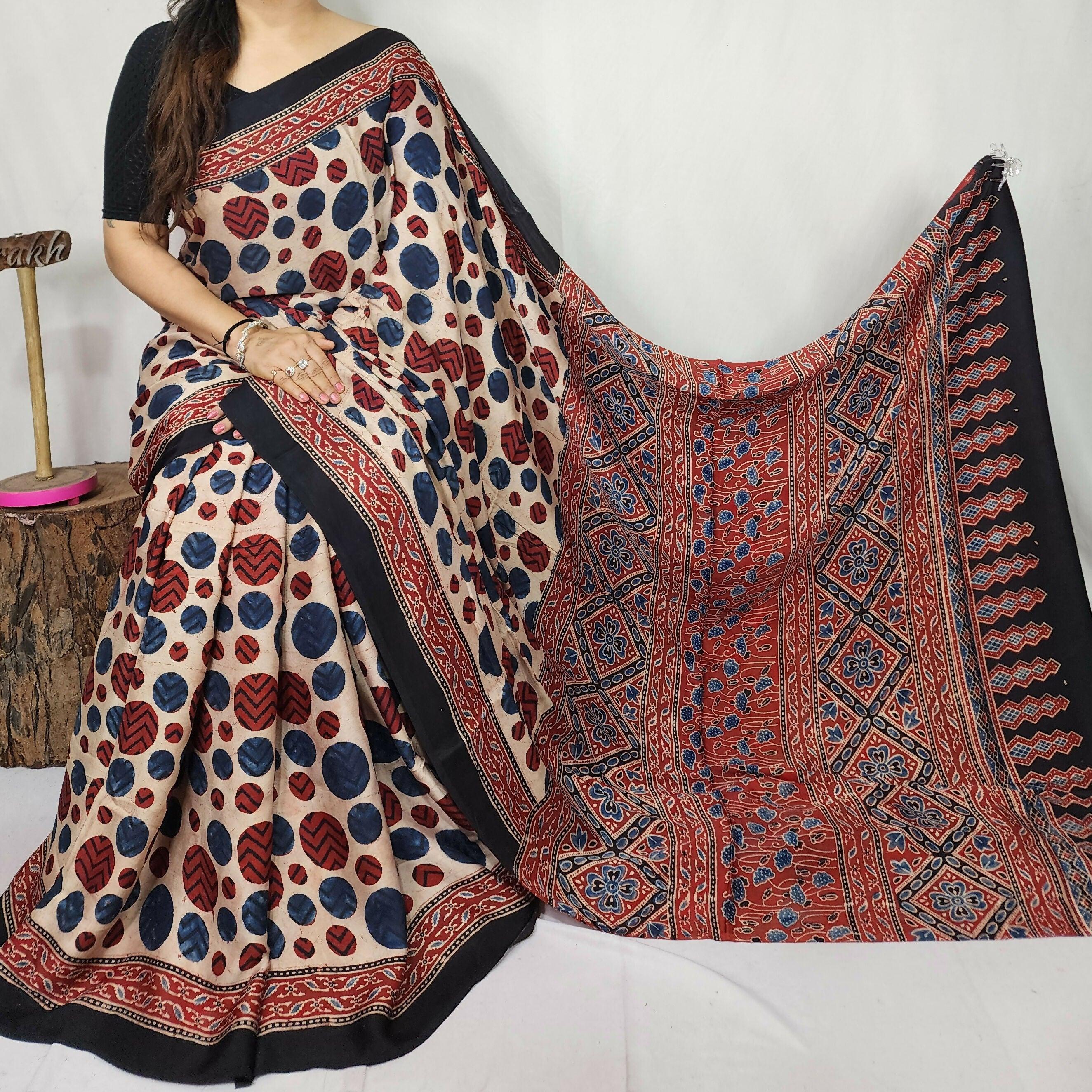 Ajrakh Saree - Shringaara