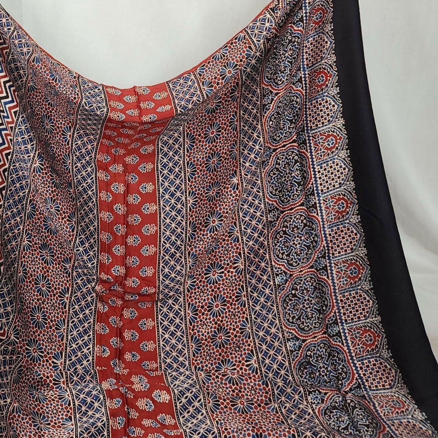 Ajrakh Saree - Threads of Tradition