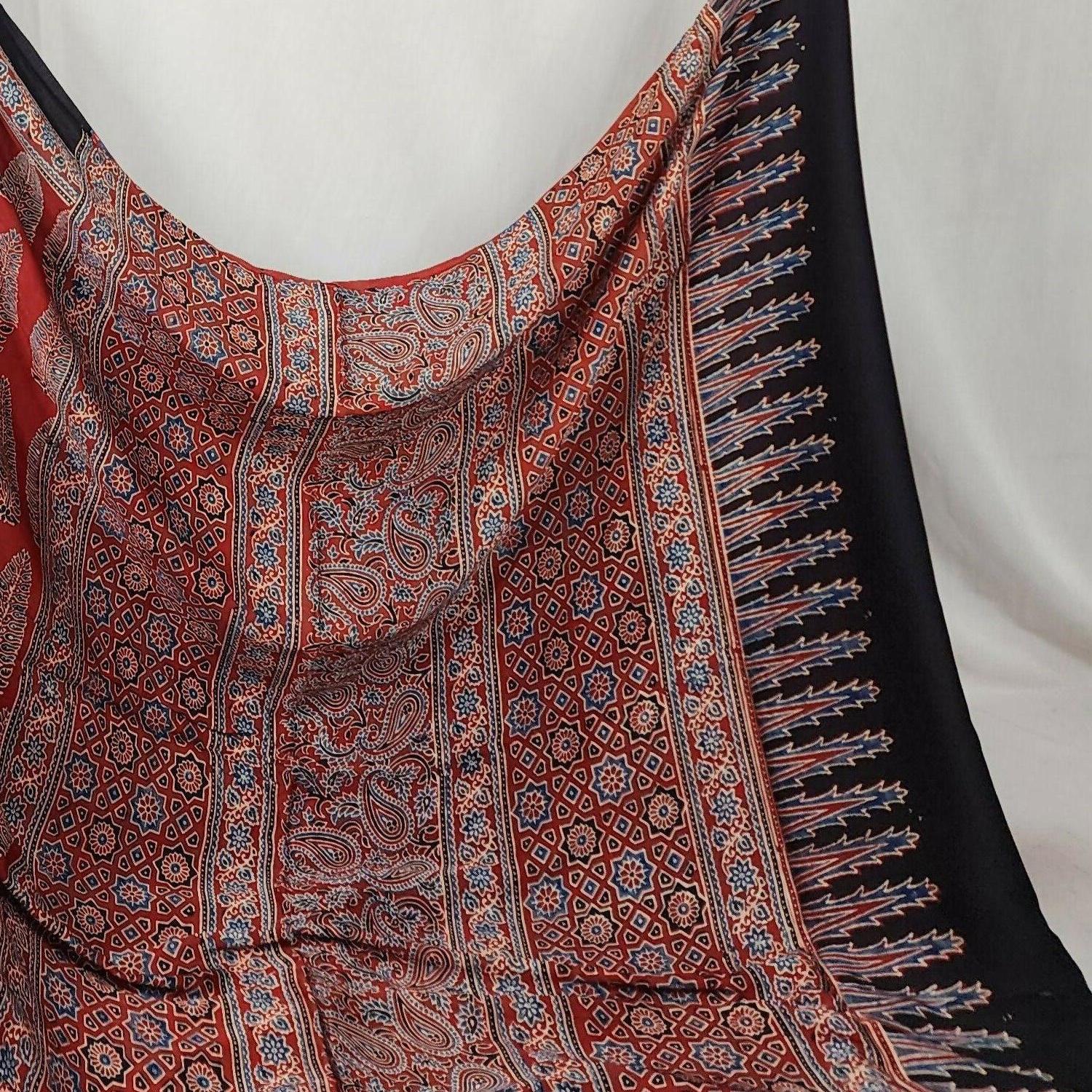 Ajrakh Saree - The Heritage Drape