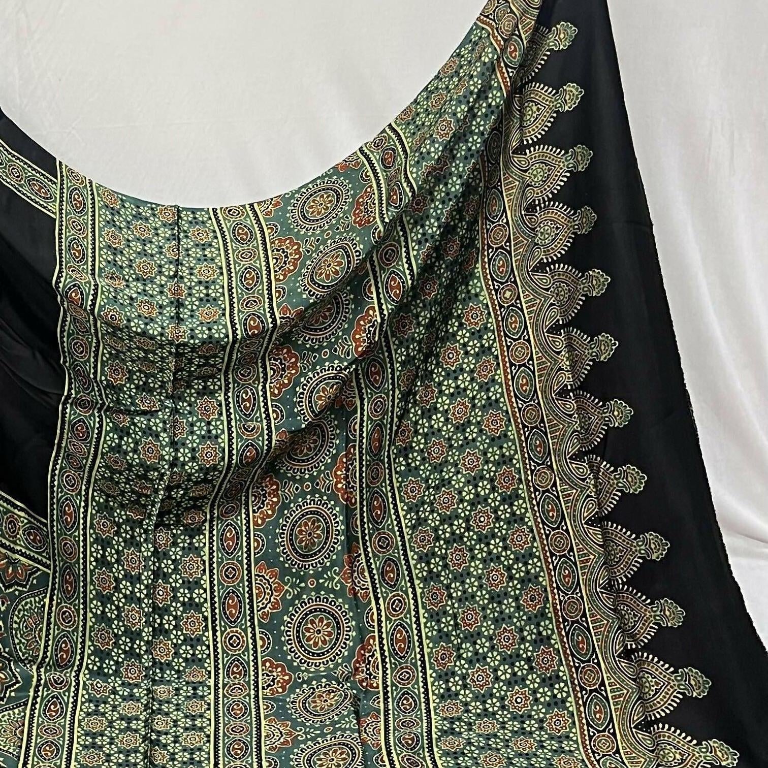 Ajrakh Saree - Tivra