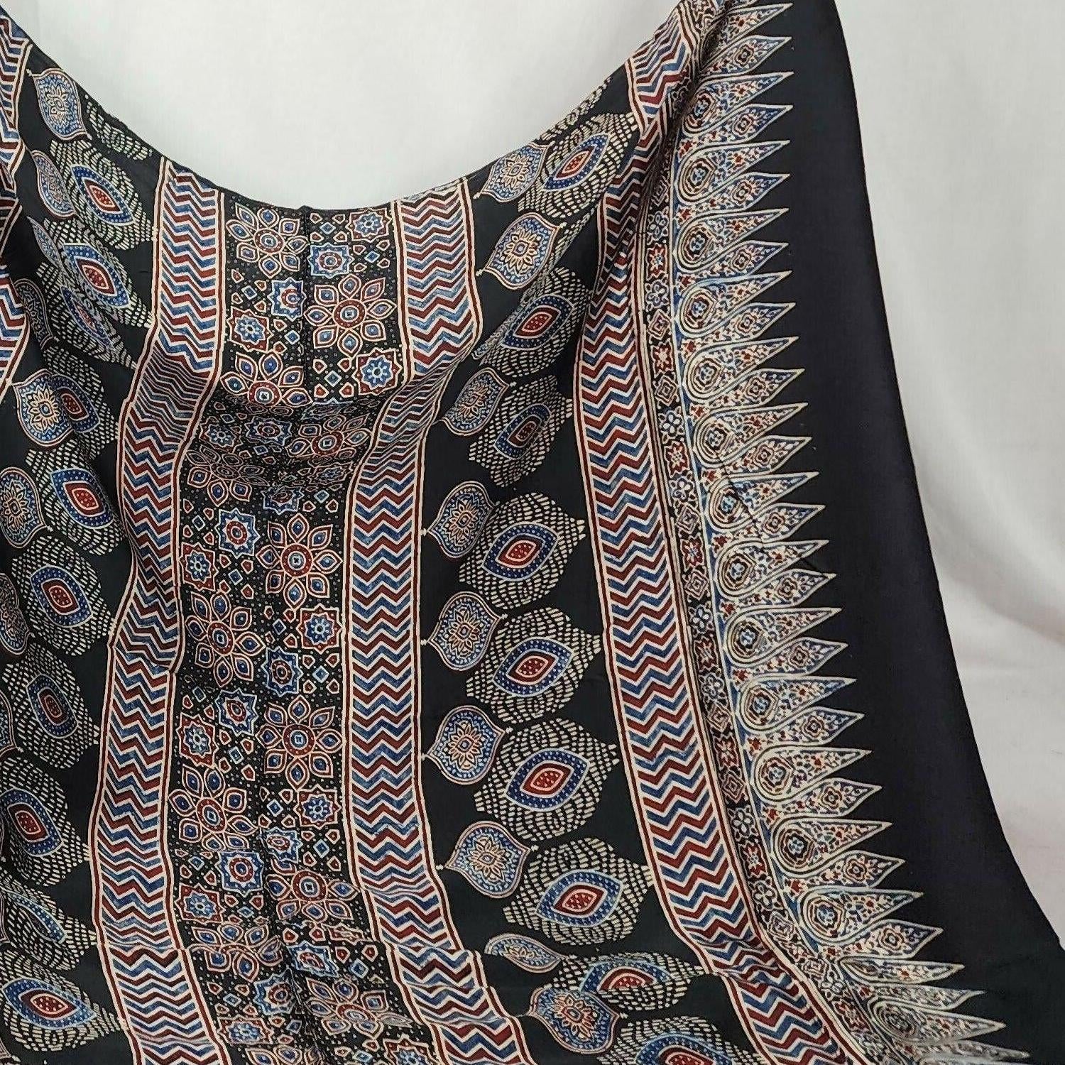 Ajrakh Saree - The Regal Blend