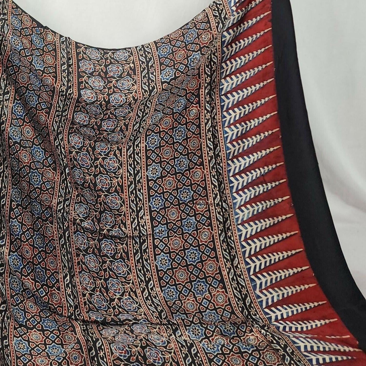 Ajrakh Saree - Vinyasa