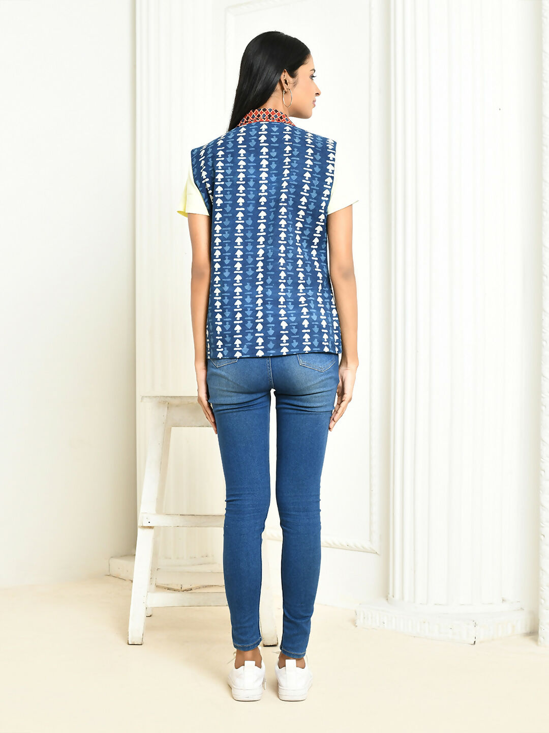 Juno indigo Ajrakh cotton jacket