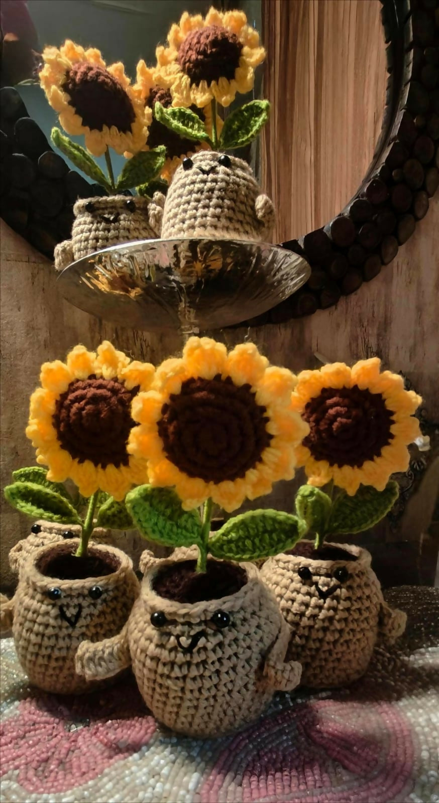 Smiley Sunflower Pots