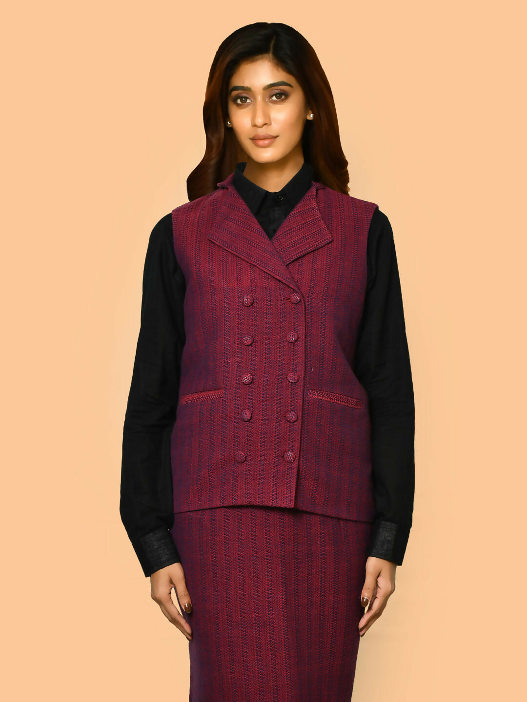 Trisha handloom pure cotton jacket for women