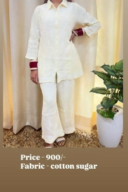 Vanilla Lucknowi Flared Set