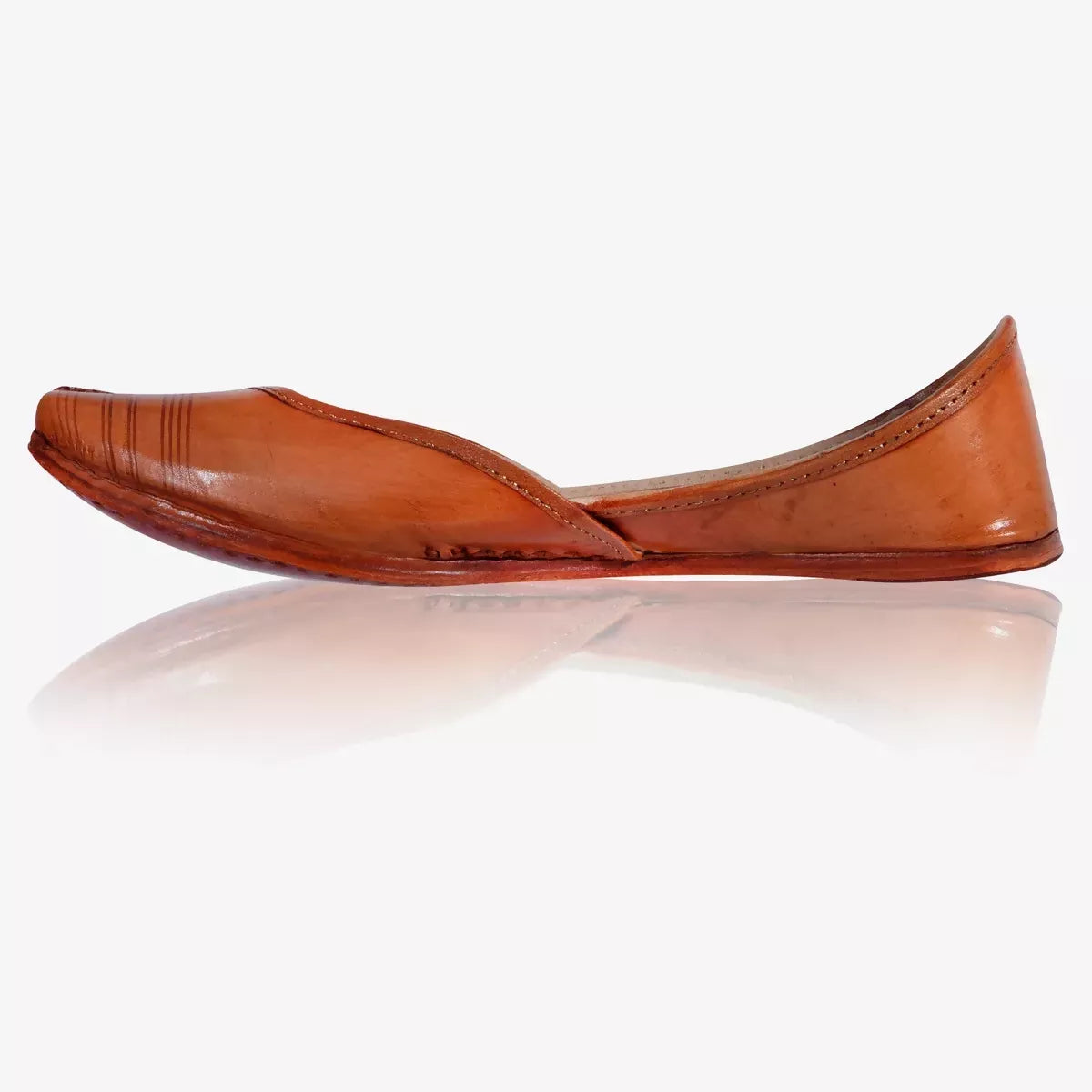 Brown Leather Handcrafted Jutti For Women