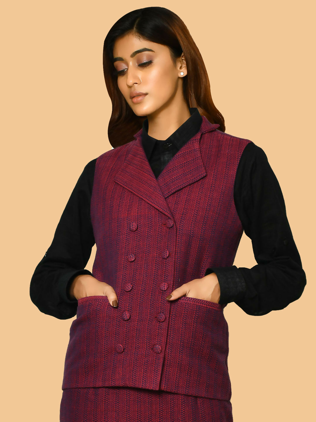 Trisha handloom pure cotton jacket for women