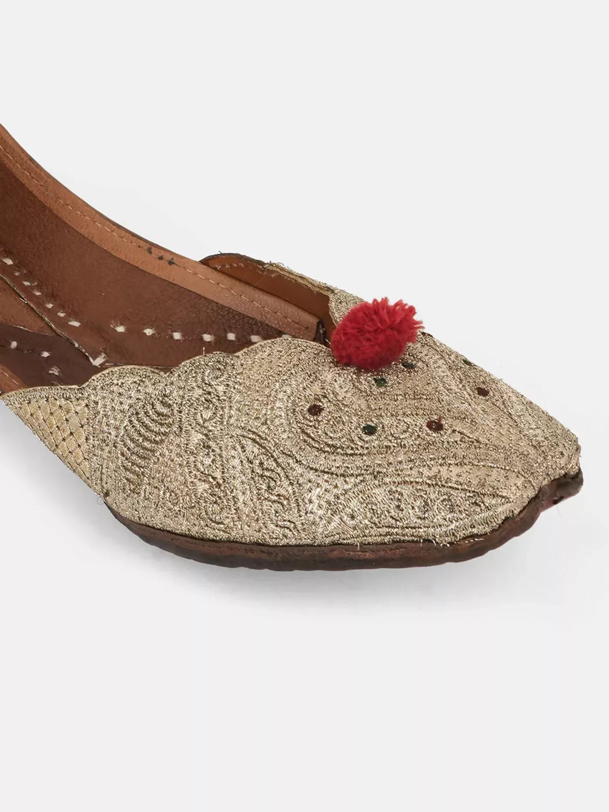 Bridge Coper Handicraft Sarovar Cut Jutti For Women