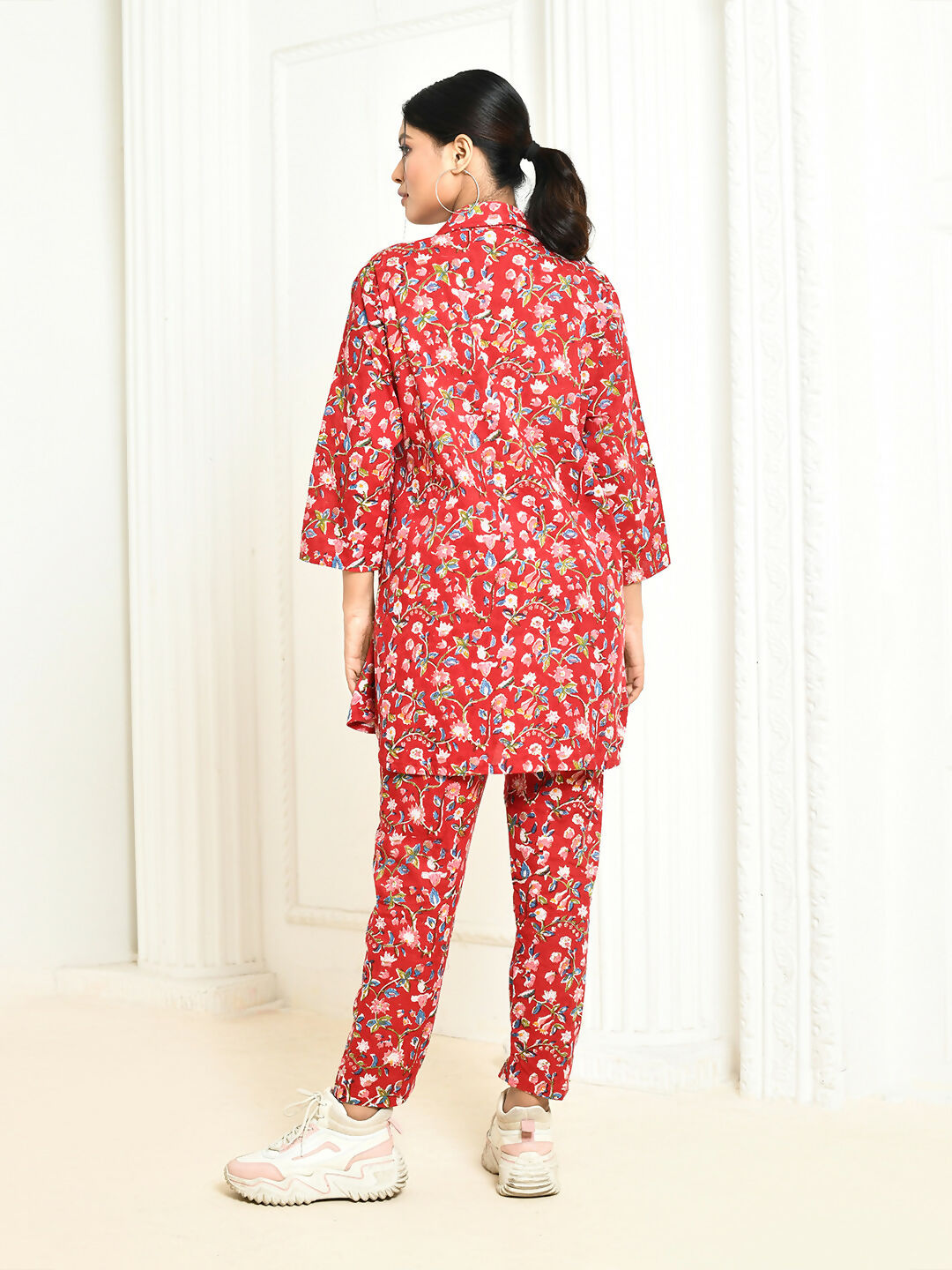 Aesica Handprinted Cotton Co-ord Set