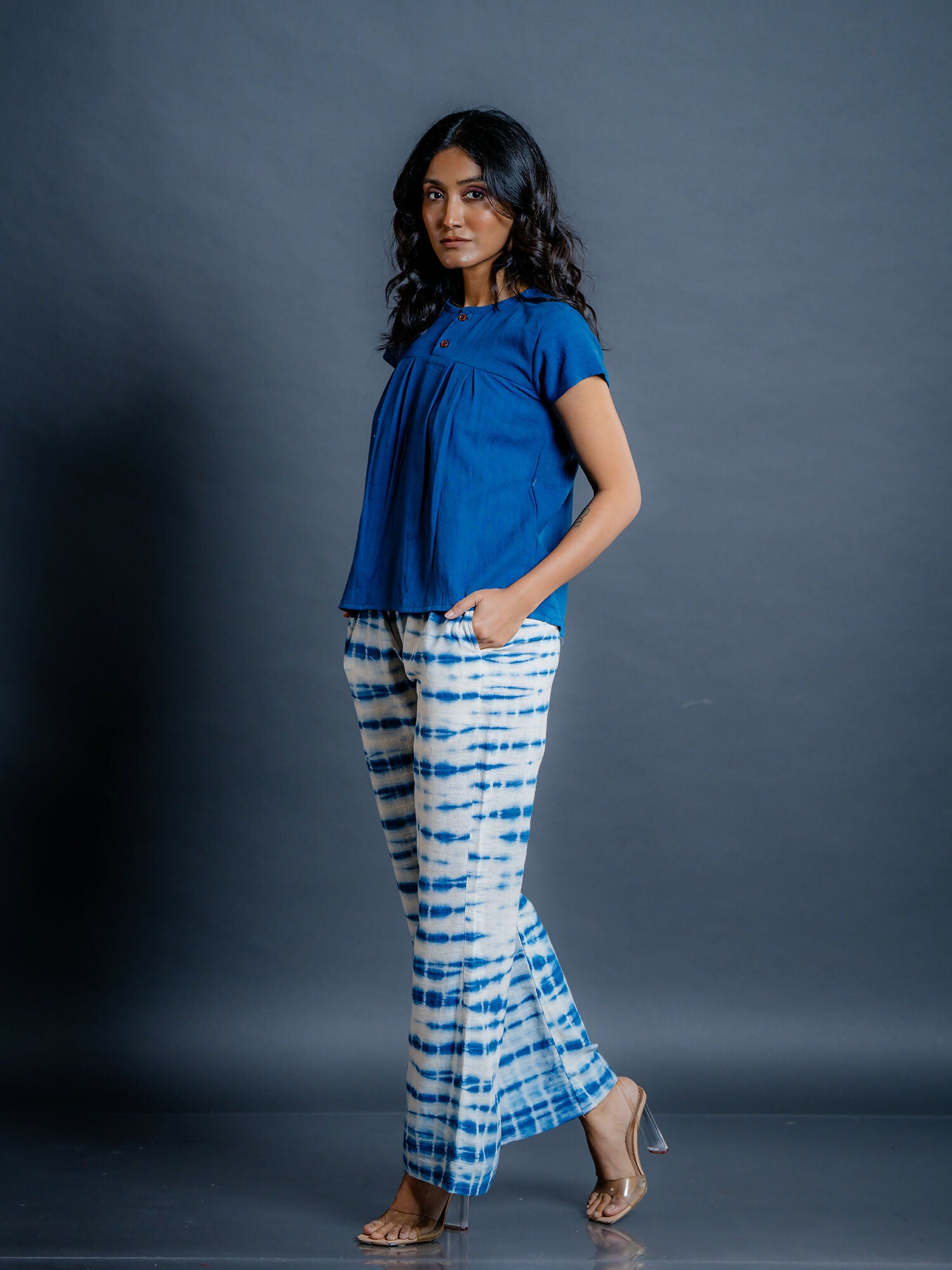 Ocean Mist Handwoven Kala Cotton Co-ord Set