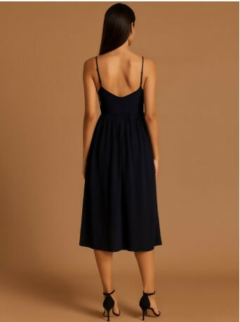 Navy Petal A-Line