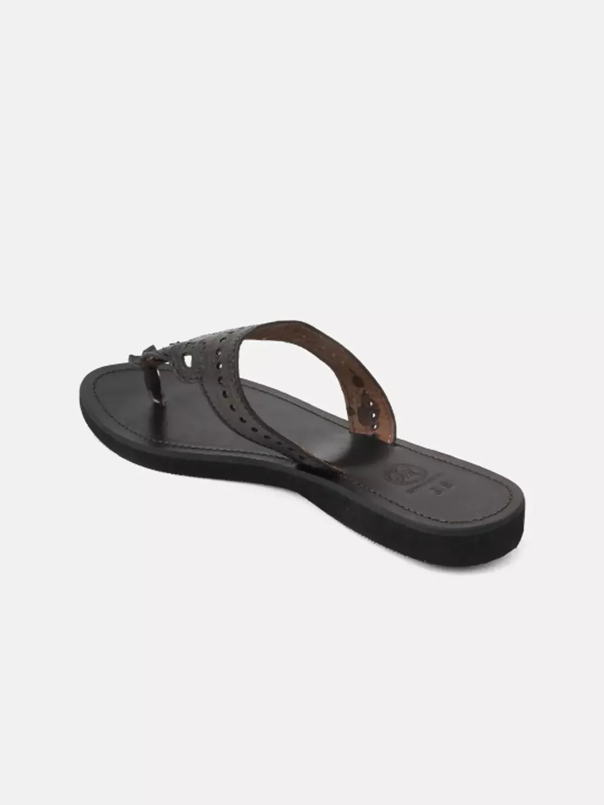 Brown Leather Kolhapuri For Women