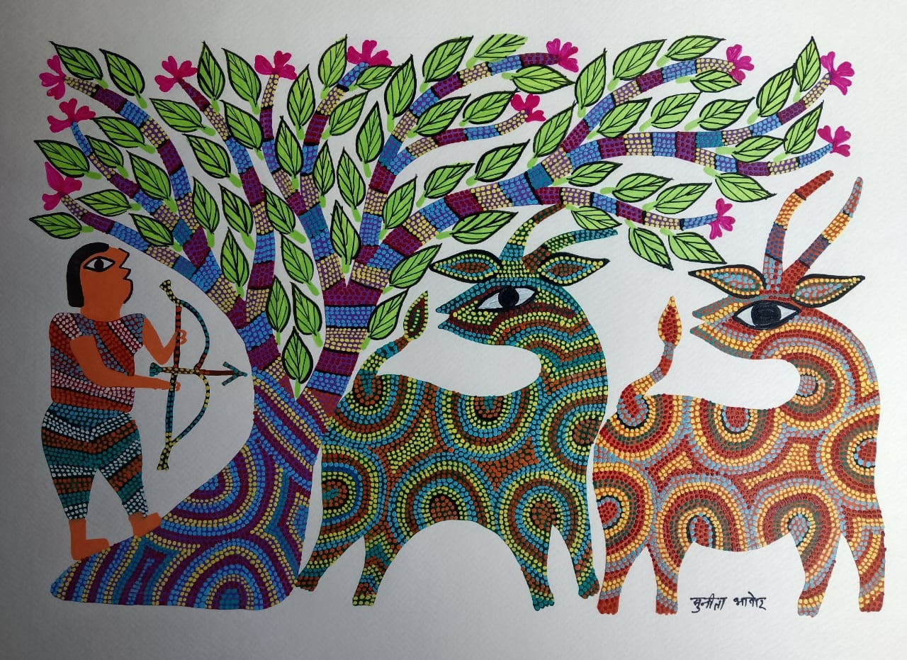 Whispering Creatures- Pithora Painting