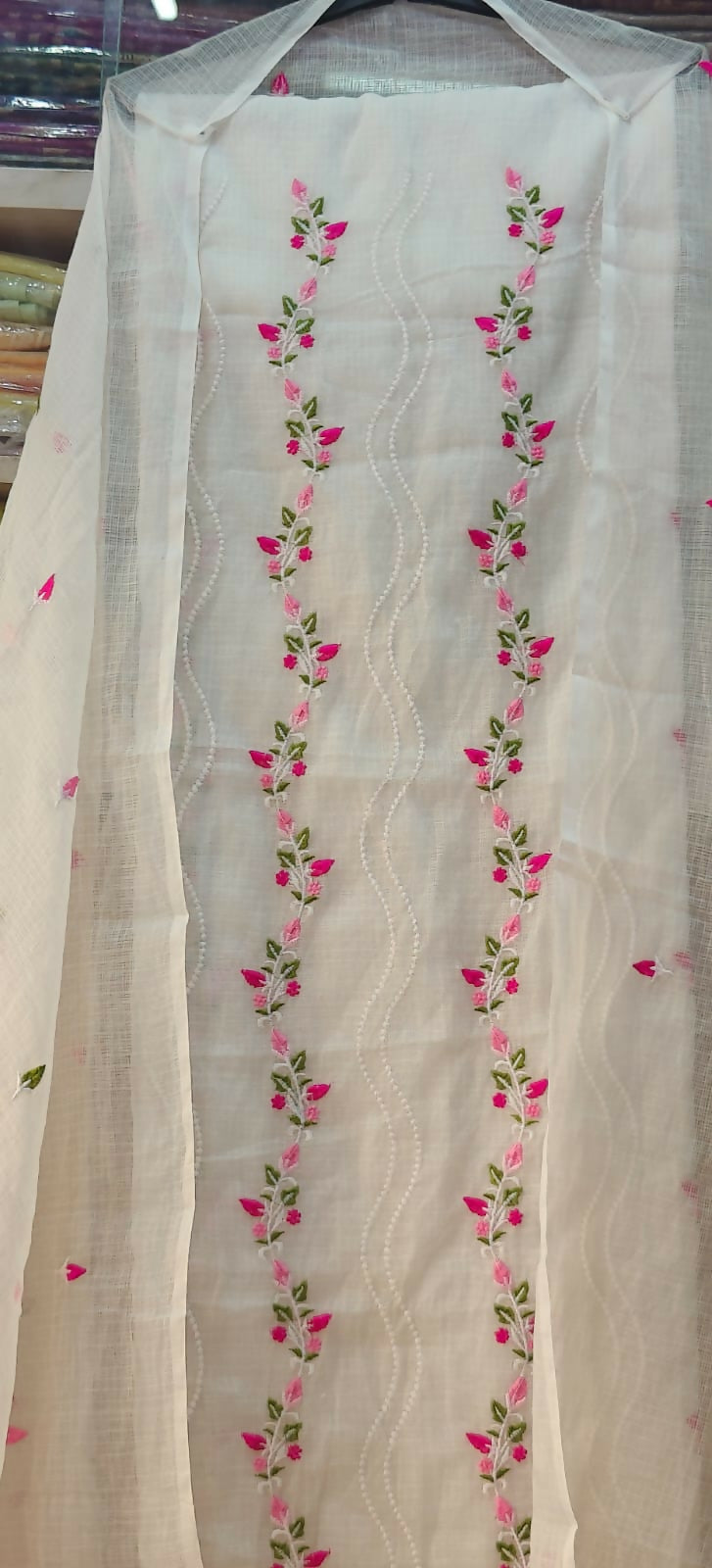 Gulabi Bela White Suit