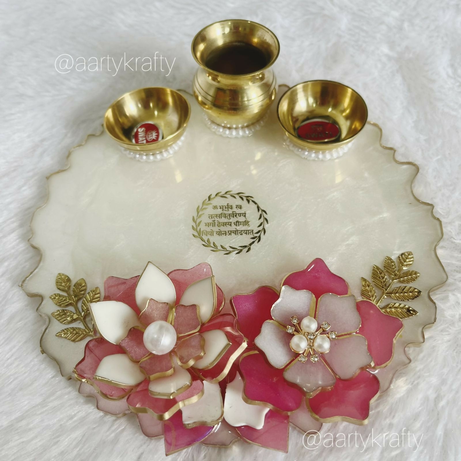 Resin Pooja Thali – Aura Divine