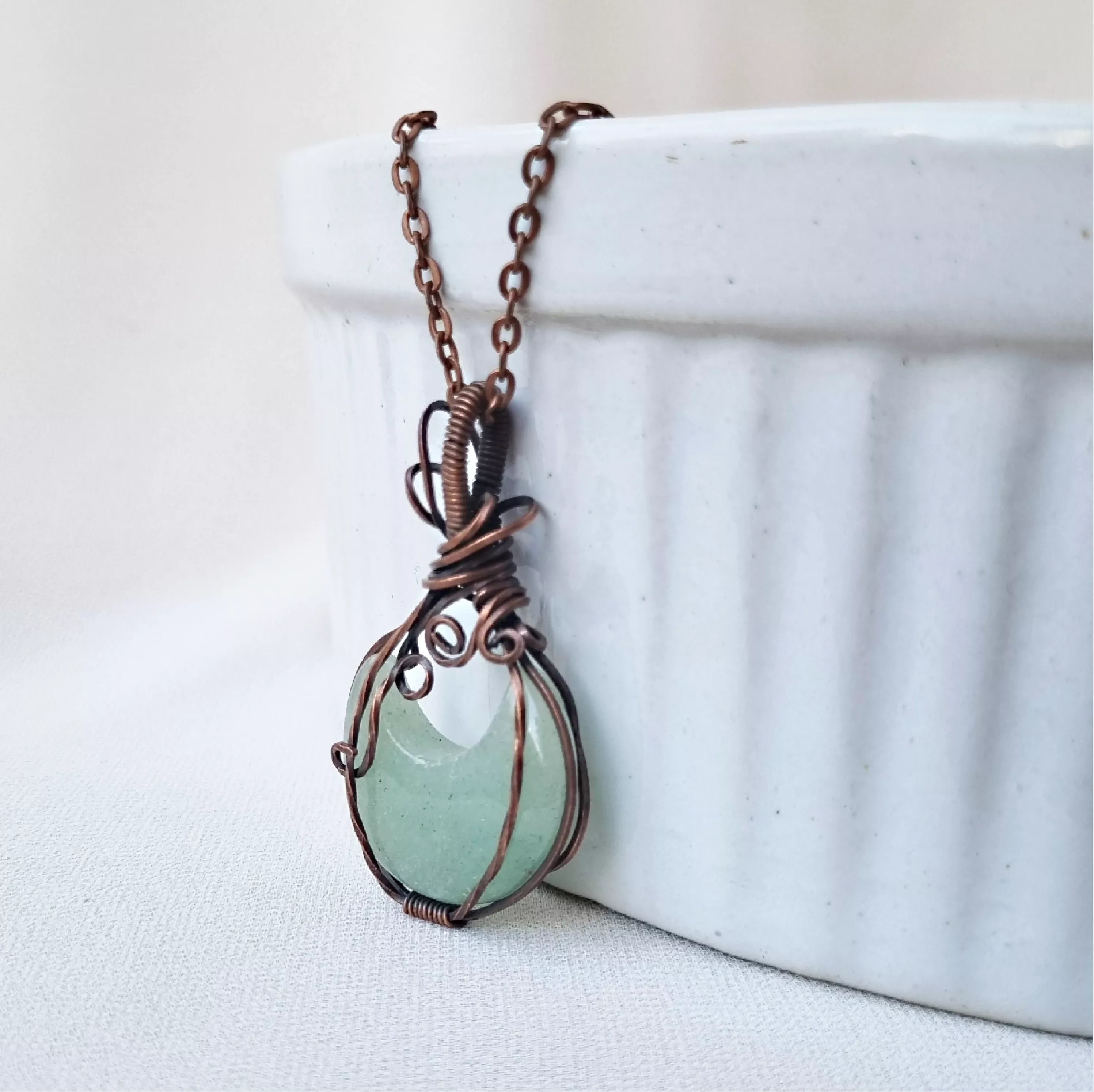 Aventurine Alchemy~ Green Aventurine and Copper necklace
