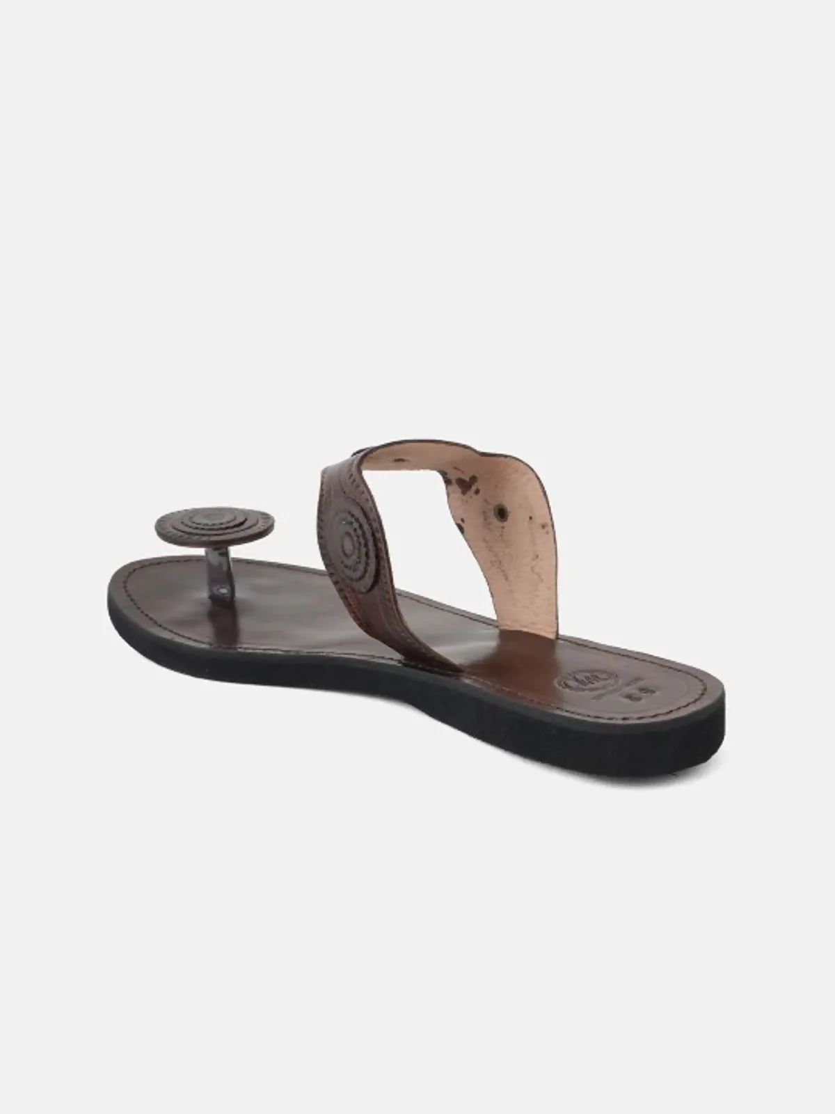 Brown Leather Kolhapuri Sandal For Women