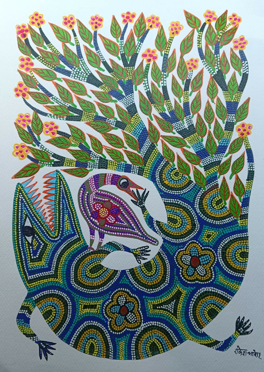 Guardian of the Forest- Pithora Painting