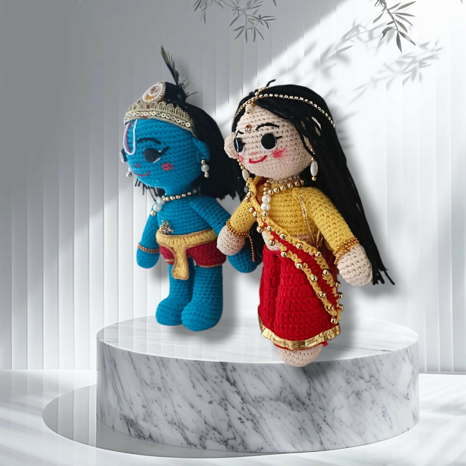 Crochet Radha Krishna Pair