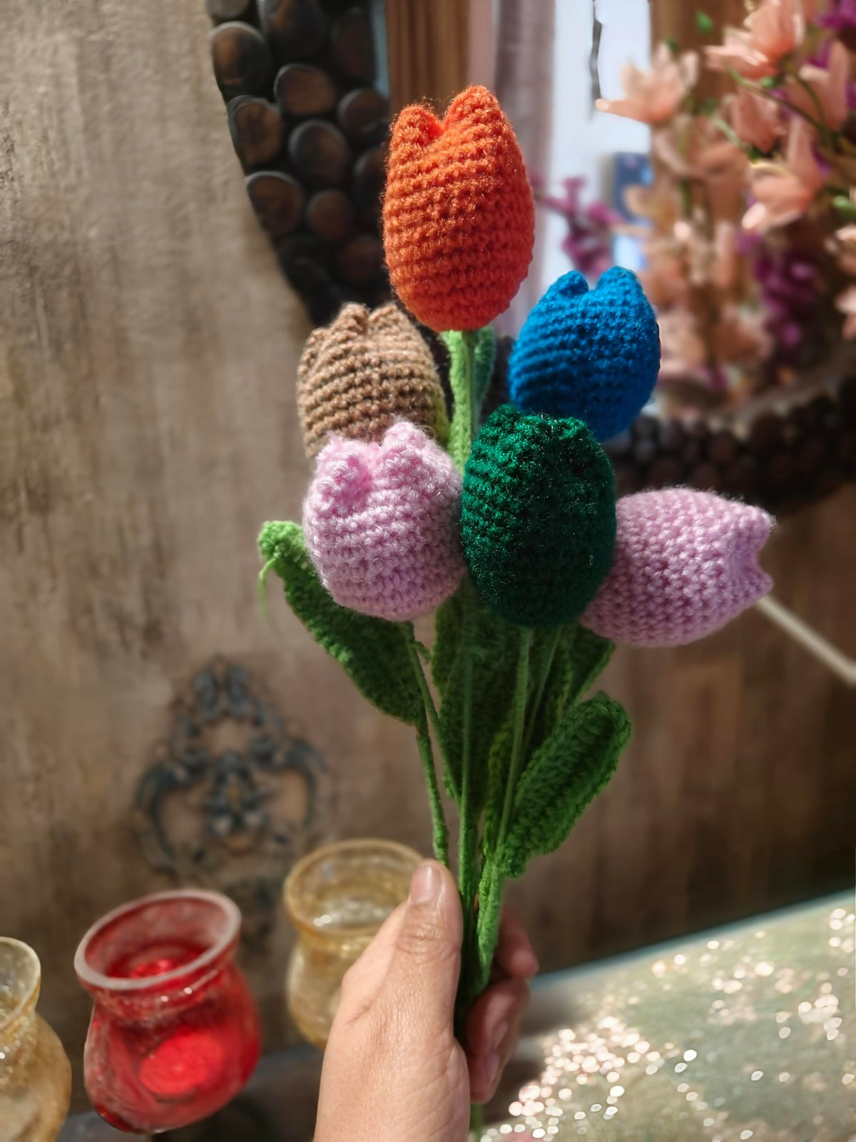 Crochet Charm Tulips