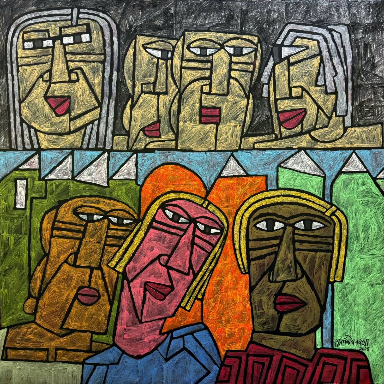 Painting- DWELLERS OF FLEAPIT