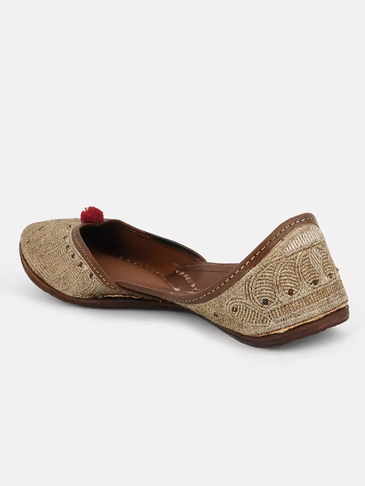 Gold Spi Handicrafted Noorani Jari Juti For Women