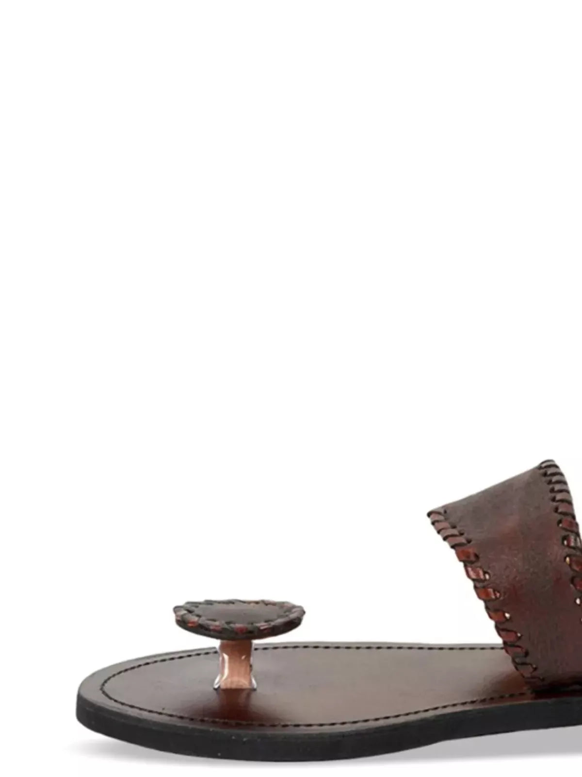 Brown Leather Handcrafted Kolhapuri For Women