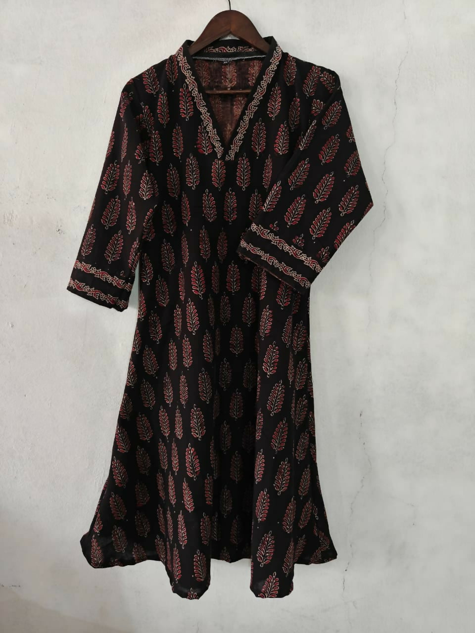 Cotton Ajrakh Vegetable Dyed One Piece