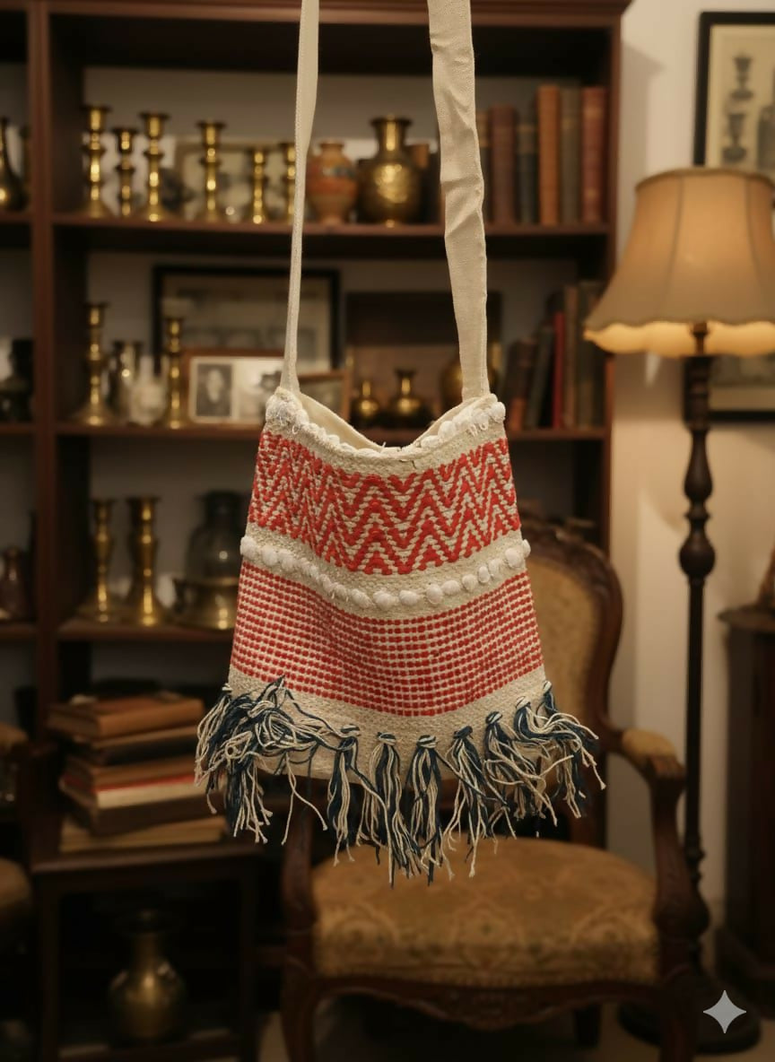 Zola Cotton Jute Woolen Sling Bag