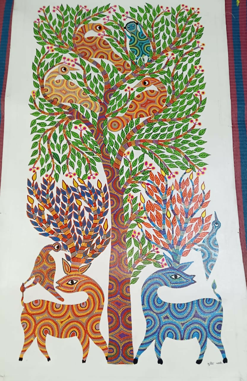 Mystic Tree of Life- Pithora Painting