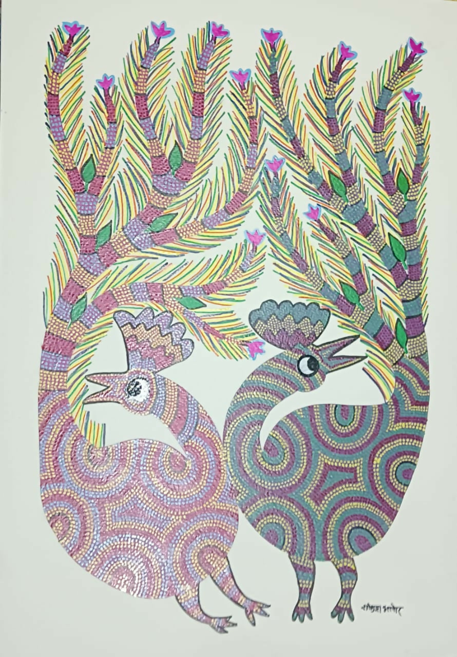 Tribal Breeze- Pithora Painting