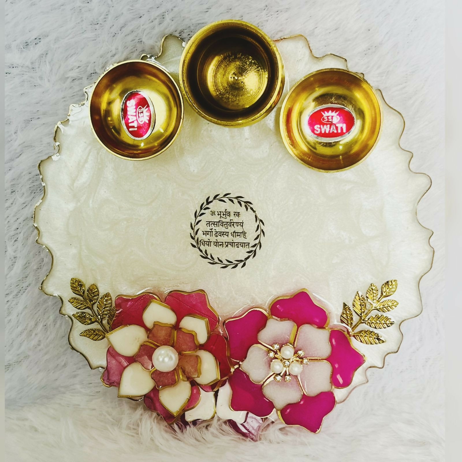 Resin Pooja Thali – Aura Divine