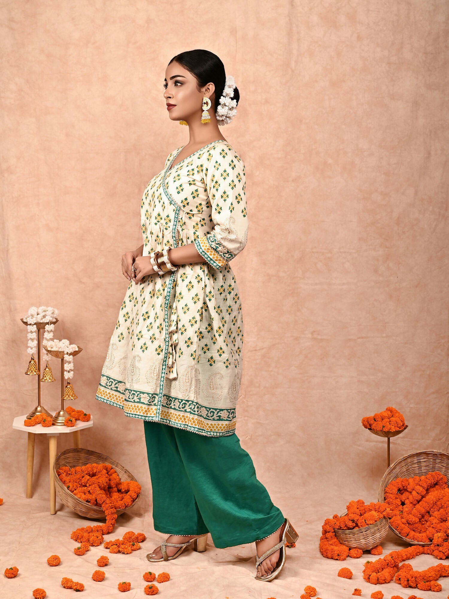 Mallika chanderi silk kurta set
